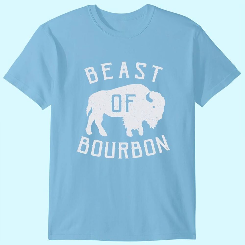 Beast Of Bourbon Whiskey Bison Party Graphic T-Shirt